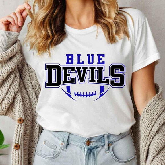 Tops - Blue Devils Football , Varsity Blue Devils Shirt